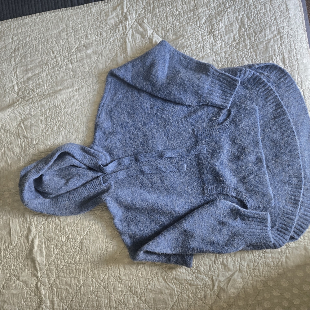 Madewell Blue Hoodie Sweater Soft and Relaxed Fit